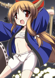  bloomers commentary_request gonzaburo ibuki_suika sarashi solo touhou underwear 