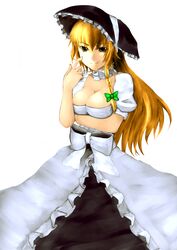  bad_id bad_pixiv_id blonde_hair braid breasts cleavage female highres invincible_marisa kirisame_marisa large_breasts long_hair marubororaito new_super_marisa_land solo touhou yellow_eyes 