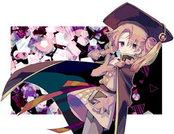  black_cloak braid brown_eyes cloak closed_mouth dress female hat hiiragi_nemu light_brown_hair long_sleeves magia_record:_mahou_shoujo_madoka_magica_gaiden magical_girl mahou_shoujo_madoka_magica mortarboard ribbon smile solo tassel twin_braids usagi_nui 