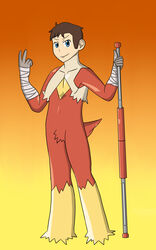  avian blaziken clothing generation_3_pokemon hi_res human latex mammal nintendo not_furry pokehero pokemon pokemon_(species) staff suit unmasked 