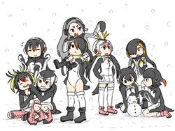  &gt;_&lt; 2018 4:3 :&gt; :&lt; absolute_territory adelie_penguin_(kemono_friends) adolescent animal_humanoid avian avian_humanoid biped bird_humanoid black_hair black_tail blonde_hair blonde_highlights blue_hair blush bodily_fluids boots bottomwear breasts breath brown_eyes carrying_another cheek_bulge chinstrap_penguin_(kemono_friends) circle_eyebrows cleavage closed_eyes clothed clothing collarbone crouching digital_drawing_(artwork) digital_media_(artwork) dress electronics emperor_(kemono_friends) eyebrows eyelashes feathers female flying_sweatdrops footwear frown fully_clothed gean_(kemono_friends) grey_clothing grey_eyebrows grey_hair grey_topwear group hair hair_over_eye hand_in_pocket happy headphones hi_res highlights_(coloring) hoodie hululu human humanoid japanese kashi_shime kemono_friends king_penguin_(kemono_friends) kneeling leg_grab legwear leotard light_body light_skin long_hair long_sleeves looking_aside looking_at_another looking_away looking_up mammal multicolored_hair new_zealand_giant_penguin_(kemono_friends) on_shoulders one_eye_obstructed open_frown open_mouth open_smile orange_eyes orange_hair orange_highlights outside pen penguin_humanoid pink_eyes pink_hair pink_highlights playing pleated_skirt pockets poking purple_hair red_eyes red_hair red_highlights rocker_(kemono_friends) royal_penguin_(kemono_friends) shadow shirt shoes short_hair sighing simple_background sitting skirt smile snow snowing snowman socks standing sweat sweatdrop tail tail_feathers tan_body tan_skin tassels teasing thigh_highs topwear twintails two_tone_hair undershirt white_background white_bottomwear white_clothing white_footwear white_hair white_legwear white_socks white_topwear yellow_clothing yellow_topwear young 