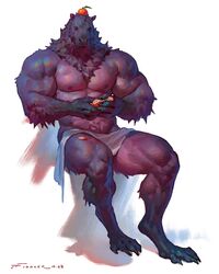  2023 4:5 abs anthro areola barazoku biceps capybara caviid digital_media_(artwork) food fruit fur fur_tuft hi_res male mammal muscular muscular_anthro muscular_male muscular_thighs nipples orange_(fruit) pecs plant quads rodent simple_background sitting solo taran_fiddler thick_thighs towel towel_only tuft vein veiny_arms veiny_muscles were werecapybara whiskers white_background 