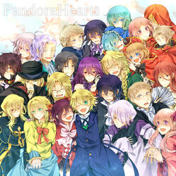  6+boys 6+girls ada_vessalius alice_(pandora_hearts) antenna_hair bare_shoulders black_hair blonde_hair blue_eyes blush bow braid brother_and_sister brothers brown_hair cape capelet charlotte_(pandora_hearts) cheshire_cat_(pandora_hearts) choker closed_eyes coat commentary_request detached_sleeves doug_(pandora_hearts) dress dual_persona earrings echo_(pandora_hearts) elliot_nightray facial_mark fang_(pandora_hearts) flower formal frilled_dress frills gilbert_nightray glasses gloves green_eyes grey_eyes grey_hair hair_over_one_eye highres holding_hands interlocked_fingers jack_vessalius jewelry lacie_baskerville leo_(pandora_hearts) levi_baskerville lily_(pandora_hearts) long_hair lor_(roasyerizyonirapi) md5_mismatch multiple_boys multiple_girls necktie noise_(pandora_hearts) open_mouth oscar_vessalius oswald_baskerville oz_vessalius pandora_hearts pink_hair ponytail purple_eyes purple_hair red_eyes red_hair reim_lunettes ribbon rufus_barma sharon_rainsworth short_hair siblings smile suit trench_coat very_long_hair vincent_nightray white_hair will_of_the_abyss xerxes_break yellow_eyes zai_vessalius 