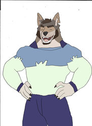  atsuya_09 canid canine canis clothing coyote echo_(series) echo_project hi_res inazuma_eleven_(series) male mammal soccer_uniform solo sportswear the_smoke_room uniform william_adler 