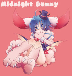  animal_ears bat_wings bunny bunny_ears cardfight!!_vanguard cosplay crossdressing crossplay gloves midnight pale_moon paw_gloves pink_fur sendou_aichi vanguard_ride wings wrist_cuffs 