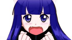  animal_ears animated animated blue_eyes blue_hair blush cat_ears female hazuki_(tsukuyomi) lowres oerba_yun_fang open_mouth purple_hair solo tsukuyomi_moonphase 