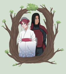  chloeeh couple naruto naruto_shippuuden red_hair senju_hashirama uzumaki_mito 