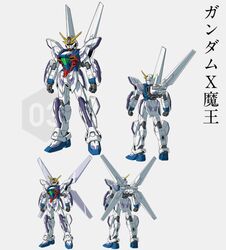  absurdres back gundam gundam_build_fighters gundam_x_maoh highres kanji mecha no_humans number solo text weapon white_background 