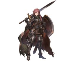  armor belt black_lips cape female full_body gauntlets granblue_fantasy greaves holding holding_sword holding_weapon lipstick long_hair looking_at_viewer makeup minaba_hideo official_art over_shoulder pink_eyes pink_hair shield side_ponytail solo standing sword torn_cape torn_clothes transparent_background tsurime volenna weapon weapon_over_shoulder 