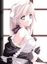  blonde_hair blonde_hair choker french_maid long_hair maid 