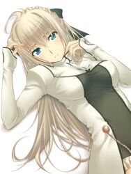  big_wednesday blonde_hair blonde_hair blue_eyes blush cyril hairbow long_hair lying shining_force shining_force_exa 