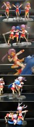  &gt;_&lt; :d ahoge closed_eyes figma figure highres hiiragi_kagami hiiragi_tsukasa izumi_konata kicking lucky_star multiple_girls open_mouth photo ryouou_school_uniform school_uniform serafuku smile suplex wrestling xd 