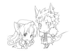  animal_ears bad_id bad_pixiv_id braid cat_ears cat_tail chibi crossover dog_ears earrings esaka female greyscale hat hong_meiling jewelry krizalid long_hair m.u.g.e.n monochrome short_hair tail the_king_of_fighters touhou twin_braids 