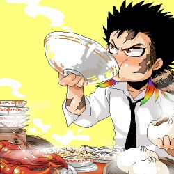  :3 black_hair cute eat eating food hungry katekyo_hitman_reborn katekyo_hitman_reborn! lowres varia xanxus 