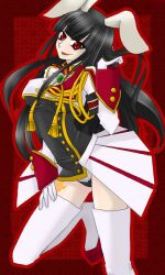  animal_ears armband black_hair boots bunny_ears chiester45 chiester45_(cosplay) chiester_sisters chiester_sisters_(cosplay) cosplay lucifer red_eyes siesta45 siesta45_(cosplay) siesta_sisters siesta_sisters_(cosplay) stakes_of_purgatory thigh-highs thighhighs umineko_no_naku_koro_ni zettai_ryouiki 