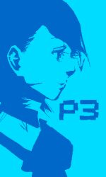  atlus blue female female lowres monochrome p3 persona persona_3 solo yukari_takeba 