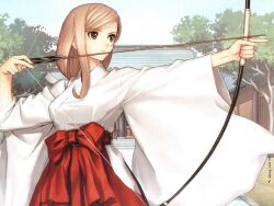  1280x960 archer archery japanese_clothes kyuudo kyuudou miko shining_tears shining_wind taka_tony touka_kureha 