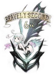  anne_(bravely_second) anniversary antenna_hair ass bent_over black_leotard black_thighhighs black_wings bravely_default_(series) bravely_second:_end_layer butterfly_wings fairy fairy_wings female highres ikusy insect_wings leotard long_hair mask official_art pointy_ears sidelocks solo thighhighs white_hair wings 