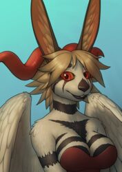  angel anthro big_breasts breasts demon female freya_manibrandr hi_res horn hybrid lagomorph leporid mammal rabbit solo tagme wings 