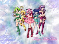  catgirl fong_pudding fujiwara_zakuro midorikawa_lettuce mint_aizawa momomiya_ichigo tokyo_mew_mew 