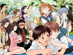  akagi_ritsuko ayanami_rei group ikari_shinji katsuragi_misato kirishima_mana neon_genesis_evangelion soryu_asuka_langley 