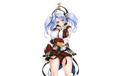  blue_hair blush breast_hold cropped granblue_fantasy kure_masahiro photoshop sophia_(granblue_fantasy) white 