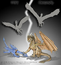  draco_(disambiguation) dragon dragonheart duo female feral humor inheritance_cycle male mythological_creature mythological_scalie mythology saphira scalie strecno universal_studios wings 