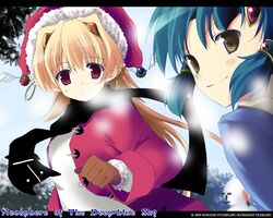  aoi_sora_no_neosphere christmas deep-blue_series elincie_yerthrop noki_welkin tatami wallpaper 