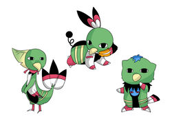  fusion mijumaru oshawott parody pokabu pokemon pokemon_(game) pokemon_black_and_white pokemon_bw snivy tepig tsutaaja xatu 