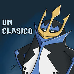  1:1 avian biped digital_media_(artwork) dreamworks empoleon feral front_view generation_4_pokemon gradient_background half-length_portrait humor madagascar_(series) male meme nintendo nude parody pokemon pokemon_(species) portrait reaction_image semi-anthro simple_background skipper_(madagascar) smug solo spanish_text standing text the_penguins_of_madagascar translated what wolfen-c_(artist) 