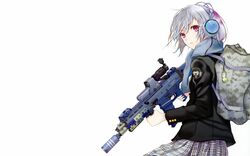  fuyuno_haruaki gun headphones techno_fuyuno wallpaper 