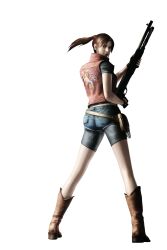  absurdres belt boots capcom claire_redfield female gun highres resident_evil resident_evil_operation_raccoon_city weapon 