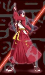  bad_id bad_pixiv_id bakumatsu_rouman bakumatsu_rouman_dainimaku black_hair closed_eyes female fighting_stance full_body hakama hakama_skirt japanese_clothes katana kimono long_hair low_twintails photoshop_(medium) ready_to_draw red_hakama sagna146 sandals serious skirt snk socks solo sword tabi takane_hibiki twintails weapon 