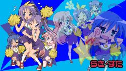  cheerleader hiiragi_kagami hiiragi_tsukasa izumi_konata lucky_star wasabi wicked 