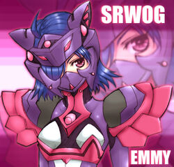  armor emmy female hair_over_one_eye kannagi_kaname lowres mask shouko_azuma super_robot_wars super_robot_wars_original_generation super_robot_wars_original_generation_gaiden 