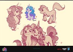  absurd_res beady_eyes cheek_to_cheek chibi cutie_mark duo earth_pony equid equine female feral hasbro hi_res hooves horn horse imalou izzy_moonbow_(mlp) looking_at_viewer mammal mlp_g5 my_little_pony mythological_creature mythological_equine mythology netflix pony rubbing_cheek smile sunny_starscout_(mlp) unicorn 