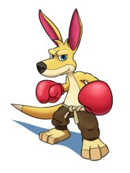  2020 alpha_channel anthro barefoot black_nose blue_eyes bottomwear boxing_gloves brown_body clothing digital_media_(artwork) feet handwear hi_res kangaroo kao_(kao_the_kangaroo) kao_the_kangaroo looking_at_viewer macropod male mammal marsupial matiz1994 red_boxing_gloves red_clothing red_handwear shorts simple_background solo transparent_background 