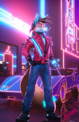  3d_(artwork) absurd_res adobe_photoshop_(artwork) autodesk_3ds_max_(artwork) blake_fox_(blakefox) blakefox canid canine digital_media_(artwork) fox hi_res lamborghini_countach mammal mixed_media neon polybius red_fox retro solo synthwave thriller_(music_video) true_fox 