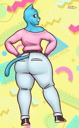  5:8 80&#039;s_theme anthro ass big_butt blue_body blue_fur cartoon_network domestic_cat felid feline felis female fur hi_res mammal mature_female nicole_watterson oystercatcher7 solo the_amazing_world_of_gumball wide_hips 