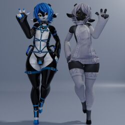  3d_(artwork) absurd_res bovid bulge caprine clothing digital_media_(artwork) doll duo femboy goat handle handles_on_hips hi_res hooves lambie latex latex_clothing latex_drone latex_legwear latex_skinsuit latex_stockings latex_suit latex_toy legwear living_sex_toy lock_bulge lock_symbol male mammal mask null_bulge rimfire skinsuit stockings suit tight_clothing toy tube 