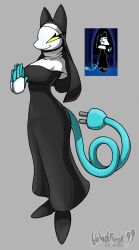  66wolfreak99 absurd_res anthro clothing cord_tail darkner deltarune felid feline female hi_res machine mammal nun nun_habit nun_outfit religious_clothing robot solo tasque_manager tasque_manager_(nun) undertale_(series) 