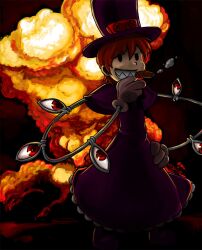  cigar commentary_request female hat mushroom_cloud peacock_(skullgirls) rohan_kishibae skullgirls smoking solo top_hat 