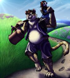  anthro avoid_posting badger conditional_dnp felid female hybrid legacy_(ratte) lion male mammal montreal_(ratte) mustelid musteline overweight pantherine ratte tiger tigon tyrm young young_anthro 