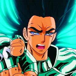  80s angry animated animated armor dragon_shiryu dragon_shiryuu knights_of_the_zodiac male male_focus oldschool saint_seiya shiryu 