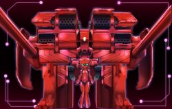  accel_world armor cannon commentary_request duel_avatar female fuuna highres immobile_fortress kouzuki_yuniko mecha robot rocket_launcher scarlet_rain weapon 