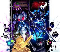  2026 absurd_res anthro black_body crossover december_holiday deer deltarune digital_media_(artwork) domestic_cat english_text felid feline felis female five_nights_at_freddy's five_nights_at_freddy's:_security_breach friend_(deltarune) group hi_res human lagomorph leporid lightner mammal melee_weapon new_world_deer playcenter rabbit red_sclera reindeer roaring_knight scottgames steel_wool_studios sword text undertale_(series) vanny_(fnaf) weapon 