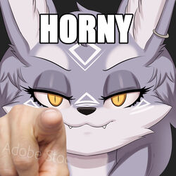  1:1 burgermeme canid canine canis cervina countershading english_text female female_(lore) gesture hand_gesture hi_res icon image_macro looking_at_viewer mammal meme pointing pointing_at_viewer reaction_image smug text wolf 