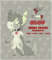  anthro bandana canid canine clothed clothing collar english_text flat_colors ittybittyshark kerchief male mammal model_sheet slideshow solo text underwear 