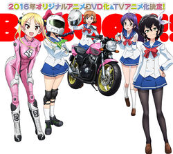  amano_onsa bakuon!! bodysuit kawasaki_raimu megane minowa_hijiri pantyhose sakura_hane seifuku suzunoki_rin 