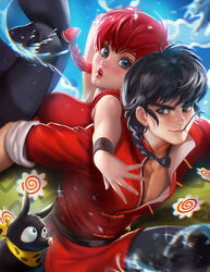  open_shirt ranma_&frac12; rule_63 sakimichan saotome_ranma wet 